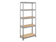Стеллаж SBL 180KD/75x35/5 оцинкованный — габариты 1803х750х350 мм, нагрузка 