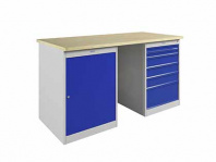 Верстак Expert WS (№161) W160.WS1/WS6.000 — габариты 870х1600х750 мм, 2 тумбы