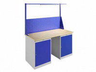 Верстак Expert WS (№605) W160.WS1/WS1.011 — габариты 1920х1600х750 мм, 2 тумбы