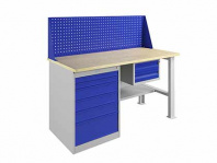 Верстак Expert WS (№163) W160.WS6/F2.110 — габариты 1370х1600х750 мм, 1 тумба